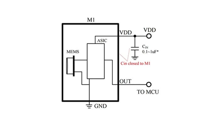 Ms2202ab-m15 mems传感器典型应用电路图