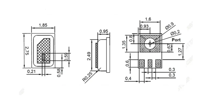 Ms2202ab m15 mems开关传感器机械规格